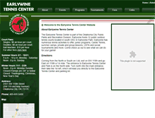 Tablet Screenshot of earlywinetennis.com